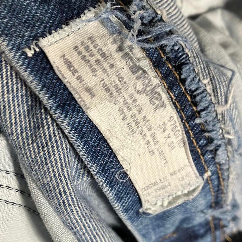 Wrangler Vintage 80s Blue‎ Faded Made in USA Denim Workwear Jeans - Picture 5 of 7